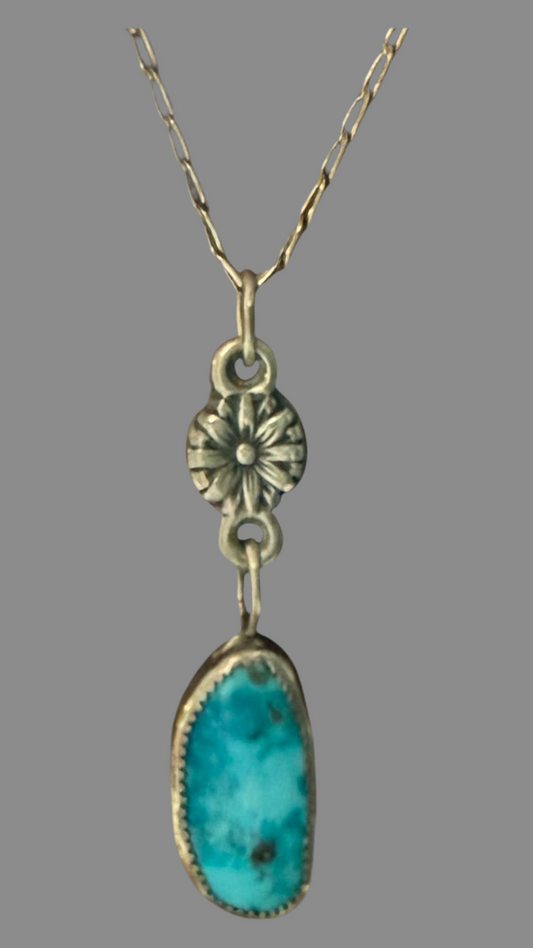 Daisy turquoise necklace